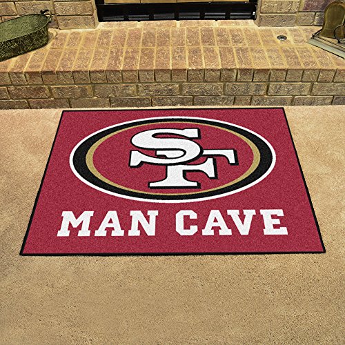 FANMATS - 14364 NFL - San Francisco 49ers Man Cave Rug - 34 in. x 42.5 in. 34"x45"