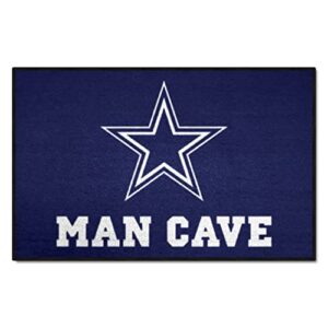 fanmats 14293 dallas cowboys man cave starter mat accent rug - 19in. x 30in. | sports fan home decor rug and tailgating mat