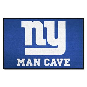 fanmats 14341 new york giants man cave starter mat accent rug - 19in. x 30in. | sports fan home decor rug and tailgating mat