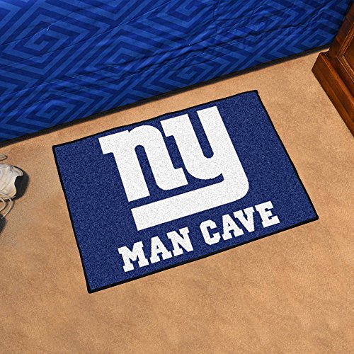 FANMATS 14341 New York Giants Man Cave Starter Mat Accent Rug - 19in. x 30in. | Sports Fan Home Decor Rug and Tailgating Mat