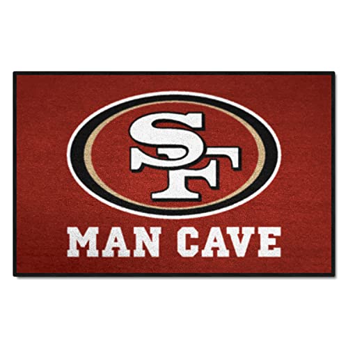 FANMATS 14365 NFL San Francisco 49ers Nylon Universal Man Cave Starter Rug , 19"x30"