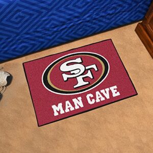 FANMATS 14365 NFL San Francisco 49ers Nylon Universal Man Cave Starter Rug , 19"x30"