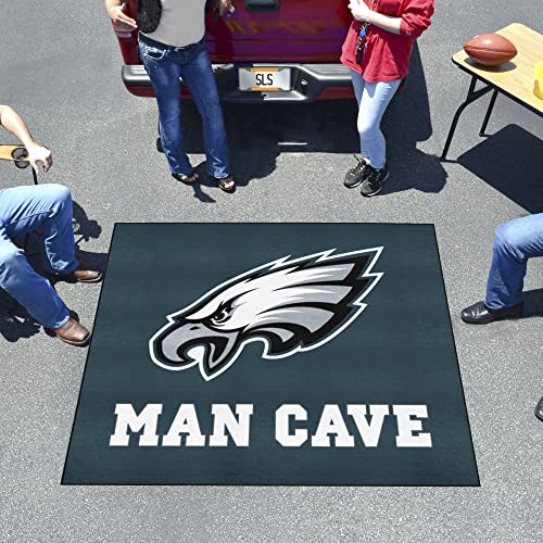 FANMATS 14355 Philadelphia Eagles Man Cave Tailgater Rug - 5ft. x 6ft. Sports Fan Area Rug, Home Decor Rug and Tailgating Mat