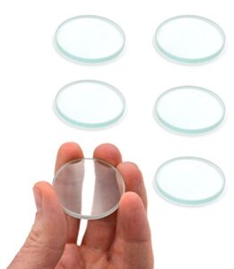 optical glass lens set - 3 dbl convex, 3 dbl concave, 38mm dia - 20, 30, 50cm fl