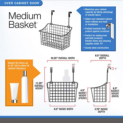 Spectrum Diversified Grid Storage Basket, Medium, Satin Nickel PC