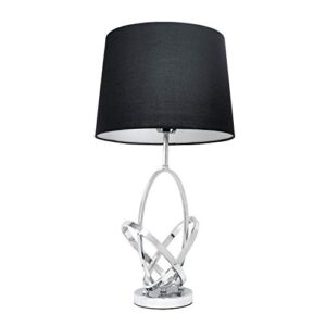 elegant designs lt1006-chr mod art polished chrome table lamp with black shade