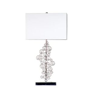 Elegant Designs LT1027-CHR Prismatic Crystal Sequin and Chrome Table Lamp