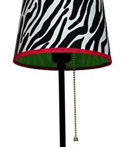 Limelights LT3000-ZBA Fun Prints Table Lamp,Metal, Black/Zebra