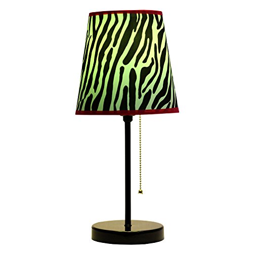 Limelights LT3000-ZBA Fun Prints Table Lamp,Metal, Black/Zebra