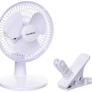 Homebasix Clip-On Oscillating Portable Fan 6 in