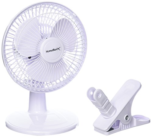 Homebasix Clip-On Oscillating Portable Fan 6 in