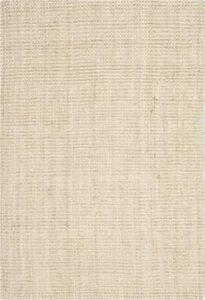 safavieh natural fiber collection area rug - 8' x 10', ivory, handmade farmhouse jute, ideal for high traffic areas in living room, bedroom (nf730a)
