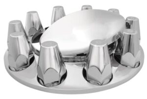 grand general 40134 chrome abs front axle cover with 33mm screw-in nut cover