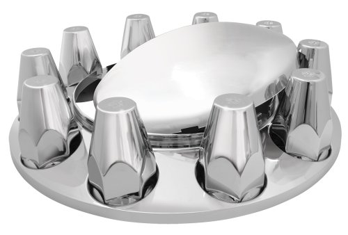 Grand General 40134 Chrome ABS Front Axle Cover with 33mm Screw-In Nut Cover