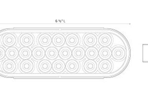 GG Grand General 78230BP Oval Pearl Amber/Amber 24 LED Sealed Park/Turn Light