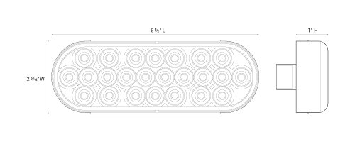 GG Grand General 78230BP Oval Pearl Amber/Amber 24 LED Sealed Park/Turn Light