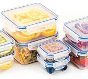 8 Clear Food Storage Containers Set, Microwave and Freezer Safe, Little Big Box, by Popit!