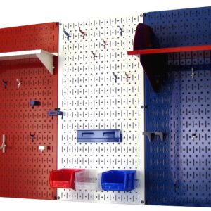 Wall Control Patriot Pegboard Organizer American Made 4ft Metal Pegboard Tool Storage Kit Made in The USA