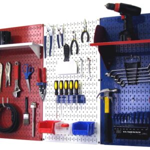 Wall Control Patriot Pegboard Organizer American Made 4ft Metal Pegboard Tool Storage Kit Made in The USA