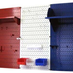 Wall Control Patriot Pegboard Organizer American Made 4ft Metal Pegboard Tool Storage Kit Made in The USA