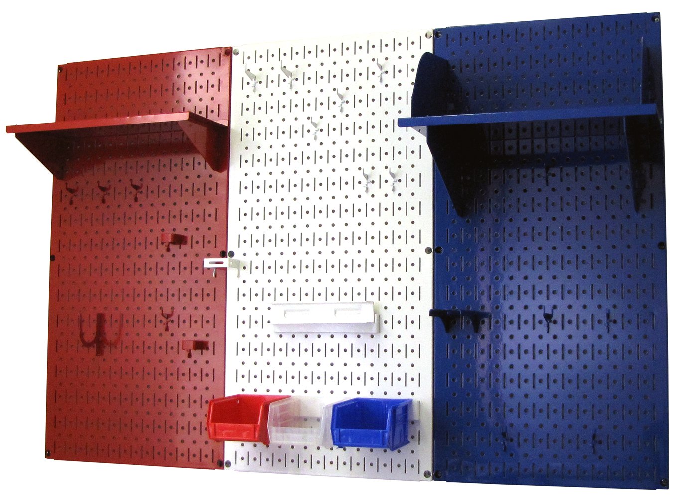 Wall Control Patriot Pegboard Organizer American Made 4ft Metal Pegboard Tool Storage Kit Made in The USA