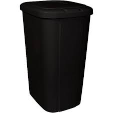 53-qt. touch lid wastebasket color: black