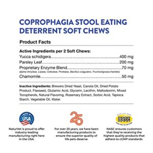 NaturVet – Coprophagia Stool Eating Deterrent – Deters Dogs from Consuming Stool – No Poop Eating for Dogs - Enhanced with Breath Aid Freshener, Enzymes & Probiotics – 130 Soft Chews