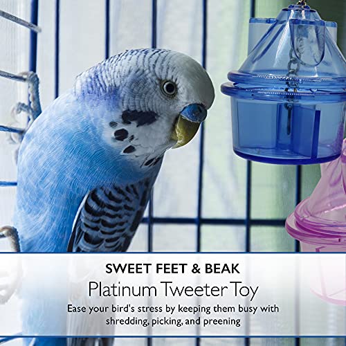 Sweet Feet and Beak Platinum Tweeter Toy - Perfect Bird Cage Toy Box for Large Birds Foraging Treasures & Treats - Safe, Non-Toxic, Easy to Install - Cage Accessories