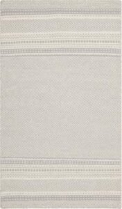 safavieh kilim collection accent rug - 2'6" x 4', grey & ivory, handmade flat weave wool, ideal for high traffic areas in entryway, living room, bedroom (klm419b)