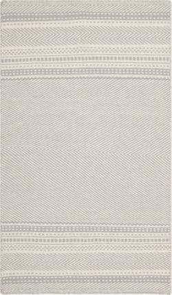 SAFAVIEH Kilim Collection Accent Rug - 2'6" x 4', Grey & Ivory, Handmade Flat Weave Wool, Ideal for High Traffic Areas in Entryway, Living Room, Bedroom (KLM419B)