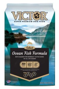 victor super premium dog food – select - ocean fish formula – gluten free dry dog food for all normally active dogs of all life stages, 40lbs