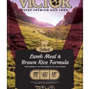 Victor Super Premium Dog Food – Lamb Meal & Brown Rice Formula - Dry Dog Food for All Normally Active Dogs of All Life Stages – Ideal for Dogs with Meat Protein Allergies, 40 lb