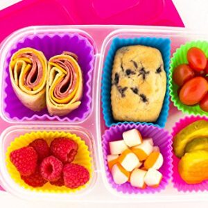 Pantry Elements Silicone Cupcake Liners for Baking and Bonus Gift Jar, Pack of 12 Reusable Muffin Liners Baking Cups Molds for Baking, Bento Lunch Box Accessories, Moldes de Silicona Para Reposteria