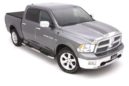 Lund 23785007 Polished Stainless Steel 5" Oval Curved Nerf Bars for 2009-2018 Dodge Ram 1500, 2010-2018 Ram 2500/3500 Crew Cab,Silver,Large