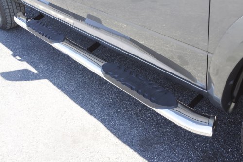 Lund 23785007 Polished Stainless Steel 5" Oval Curved Nerf Bars for 2009-2018 Dodge Ram 1500, 2010-2018 Ram 2500/3500 Crew Cab,Silver,Large