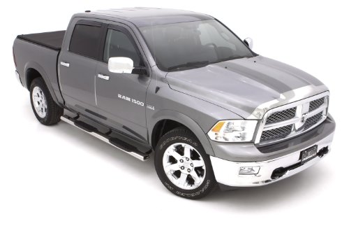 Lund 23984003 Polished Stainless Steel 5" Oval Straight Nerf Bars for 2009-2018 Dodge Ram 1500, 2010-2018 Ram 2500/3500 Crew Cab