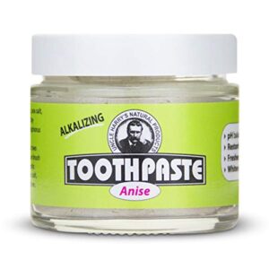 uncle harry's fluoride free toothpaste - anise (3 oz glass jar)