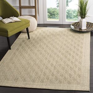 safavieh palm beach collection area rug - 8' x 11', sand, sisal & jute design, ideal for high traffic areas in living room, bedroom (pab351a)