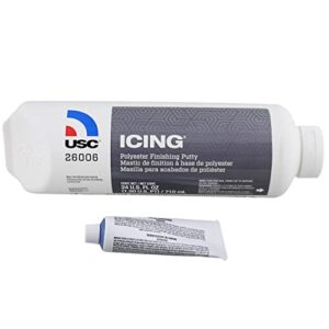 USC 26006-6 CASE OF 6 24 fl. oz. Autobody Icing Polyester Finishing Putty - Soft-squeeze Tube