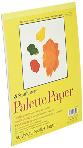 Strathmore 300 Series Palette Paper Pad, Tape Bound, 9x12 inches, 40 Sheets (41lb/67g) - Artist Paper for Adults and Students