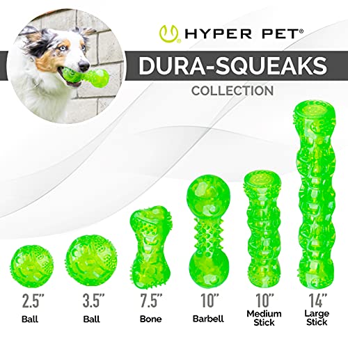 Hyper Pet Dura-Squeaks Stick Dog Toy, Large