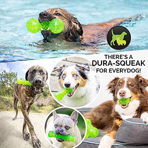 Hyper Pet DuraSqueak Dog Ball Dog Toys (Interactive Dog Toys that Float&Squeak) Squeaky Dog Toys&Dog Balls for Playing,Fetching&Retrieving-Great Alternative to Traditional Tennis Balls Green 2.5 Inch