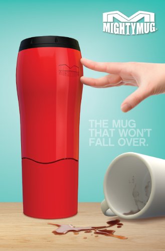 Mighty Mug Plastic Travel Mug, No Spill Double Wall Tumbler, Cold/Hot, Cup-Holder Friendly, Dishwasher Safe, (Cream, 16oz)