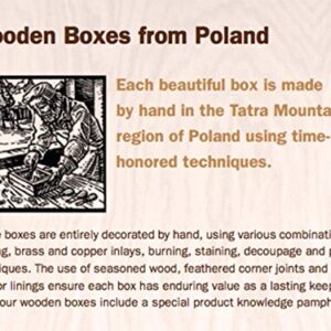 Polish Handmade Carved Linden Wood Decorative Sewing Box