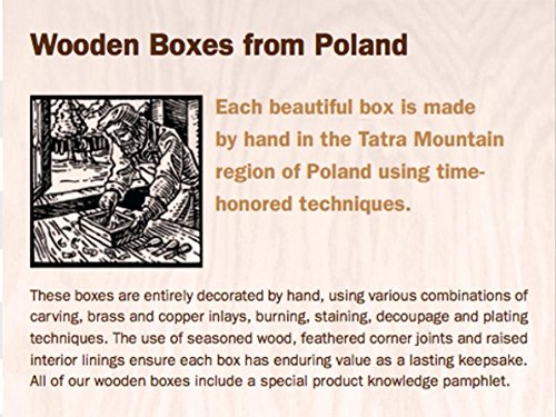 Polish Handmade Carved Linden Wood Decorative Sewing Box