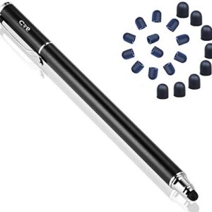 Bargains Depot 2-in-1 Stylus Touch Screen Pen for iPhone, Ipad, iPod, Tablet, Galaxy and More with 20Pcs Rubber Tips (Black)