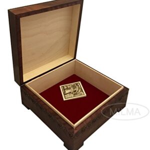 Polish Handmade Carved Linden Wood Decorative Sewing Box