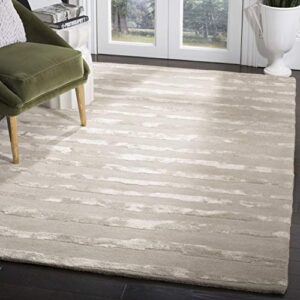 SAFAVIEH Soho Collection 9' x 12' Grey SOH519A Handmade Premium Wool Area Rug