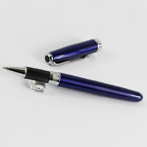 Casual Elegant Jinhao Blue Rollerball Pen with Silver Clip