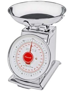 escali ds115b mercado retro classic mechanical dial stainless steel scale, removeable bowl, tare functionality, 11lb capacity, stainless
